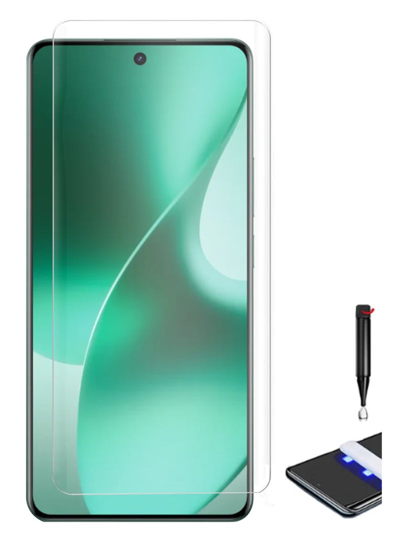 لـ Realme 15 Pro - واقي شاشة زجاجي مقسى متقدم UV فائق الجودة ، لاصق كامل UV مناسب للحالات مع وضوح HD مع مجموعة تركيب - Image 1