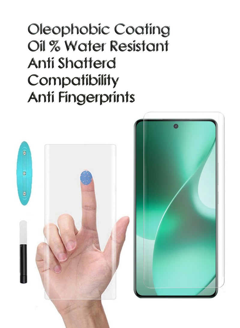 لـ Realme 15 Pro - واقي شاشة زجاجي مقسى متقدم UV فائق الجودة ، لاصق كامل UV مناسب للحالات مع وضوح HD مع مجموعة تركيب - Image 4