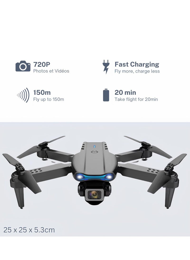 ELTRAZONE Drone with HD Camera E99 Black – Remote Controller, FPV WiFi Live Streaming, Foldable Quadcopter for Kids & Adults – Drone X Pro with Long Battery Life, Easy Control, and Stunning Aerial Footage – Ideal for Beginners - Image 2