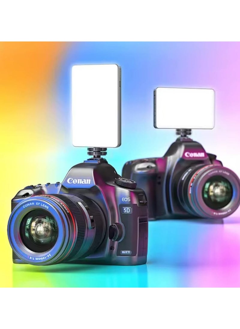 traditious - Portable Rechargeable RGB Selfie Light – 2500K-9000K Dimmable Full Color Video Light for Phone, Laptop, Tablet & Camera | Clip-On LED for Selfies, Vlogs, Video Conferencing - Image 1
