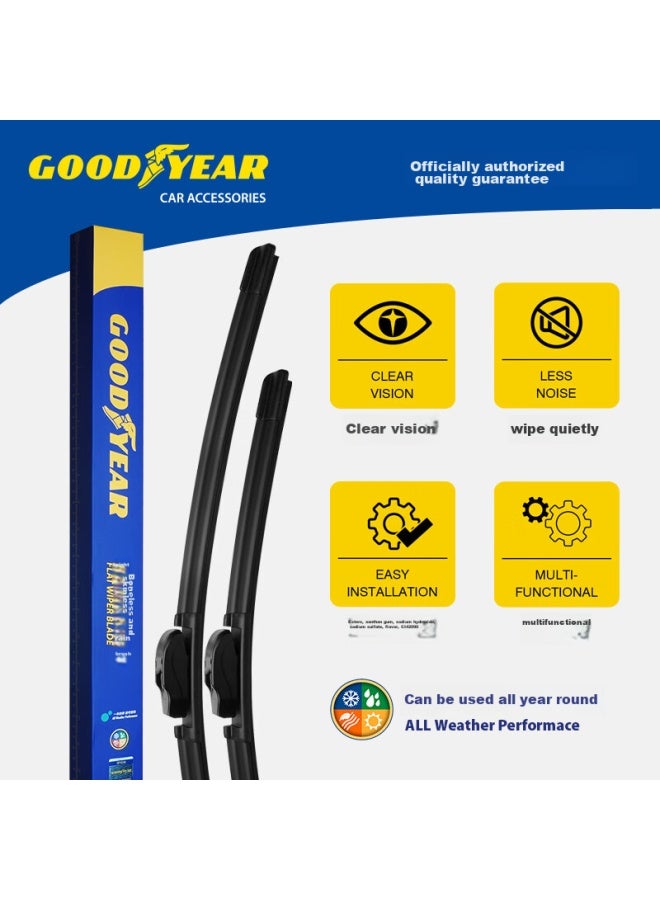 GOODYEAR Goodyear Langjing Windshield Wiper/wiper Blade, Peugeot 3008 Original - Talled A-grade Rubber Strip, 30/28 Pair Set  - Image 2