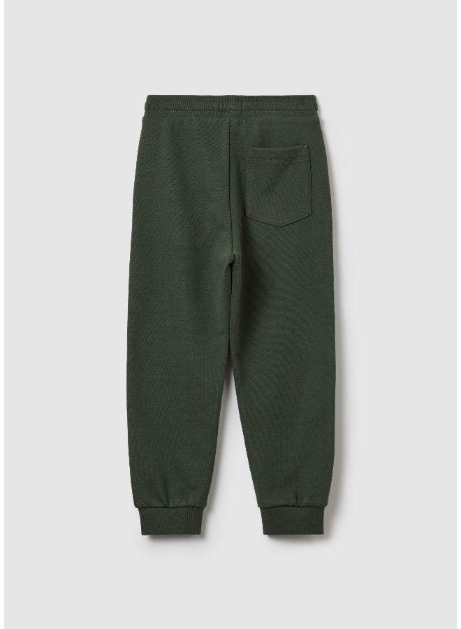 Ovs Fleece joggers with drawstring and print - Image 2