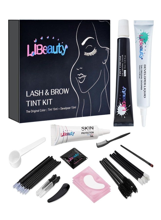 Libeauty Lash Color Kit - Black Eyebrow & Eyelash Coloring with Natural Effects, Salon & Home Use, Lasts 4-6 Weeks (15 ml) - Image 1