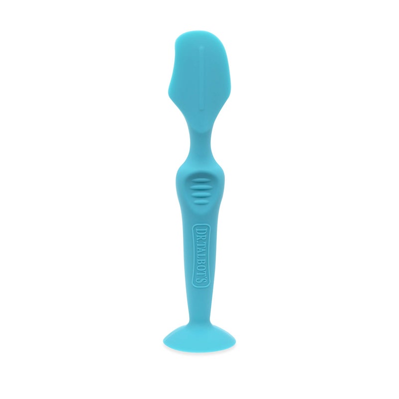 Nuby Dr. Talbots Silicone Diaper Cream Brush with Suction Base, Aqua - Image 1