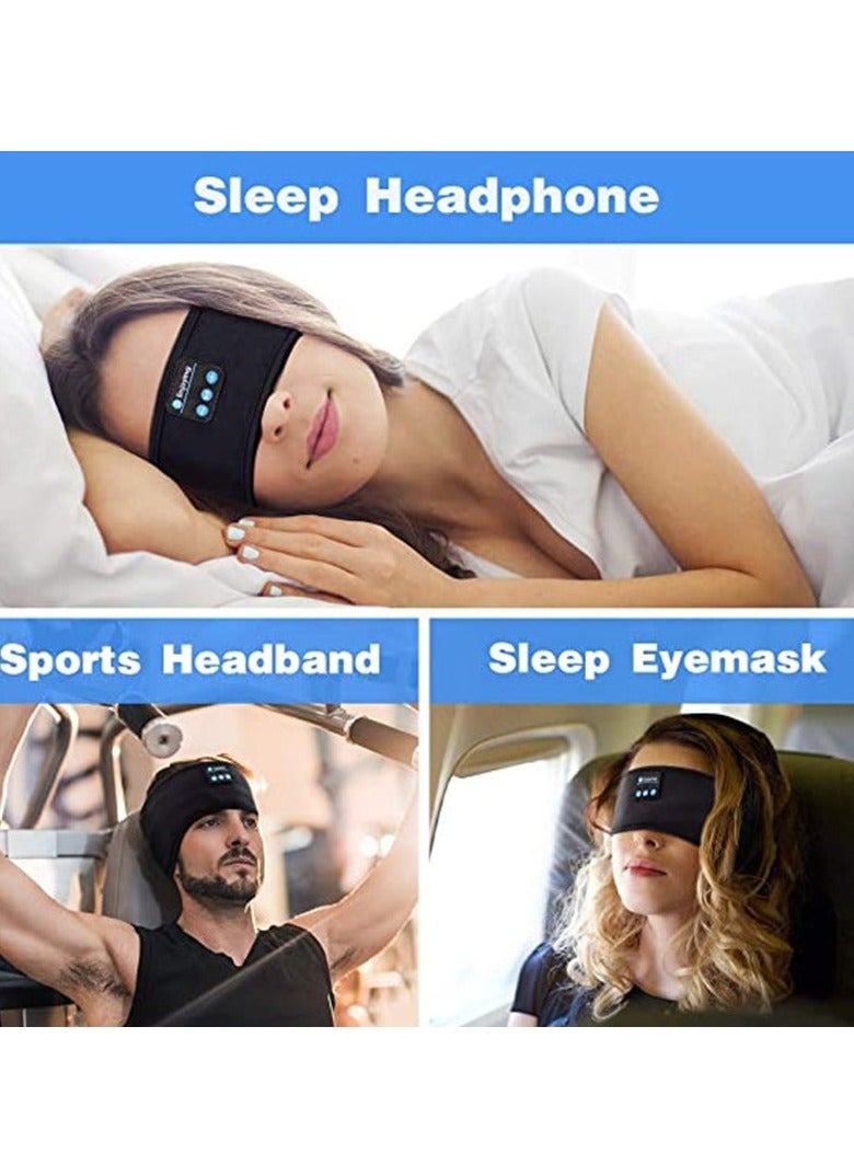 Bluetooth Headphones Sleep Eye Mask Wireless Sports Headphones Sleep Music Eye Mask (Black) - Image 2