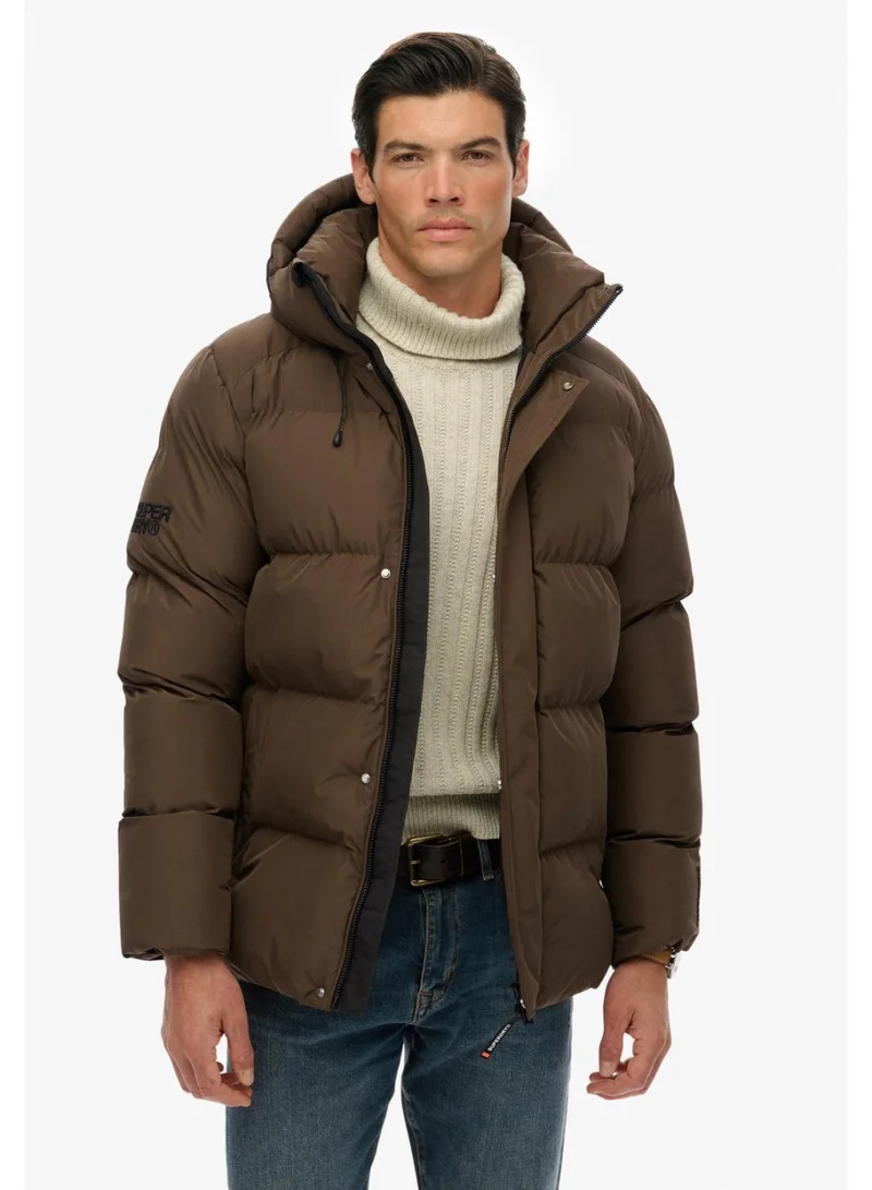Hooded 5 Baffle Sports Puffer Jacket