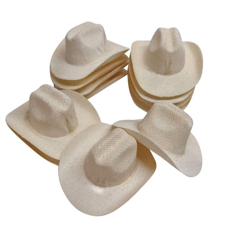 More Fiesta 12 Mini Cowboy Cowgirl Rodeo Western Hats, 3.5 Inches Size - Image 3