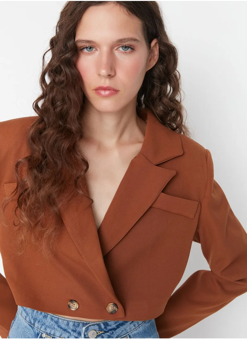 trendyol Pocket Detail Crop Blazer