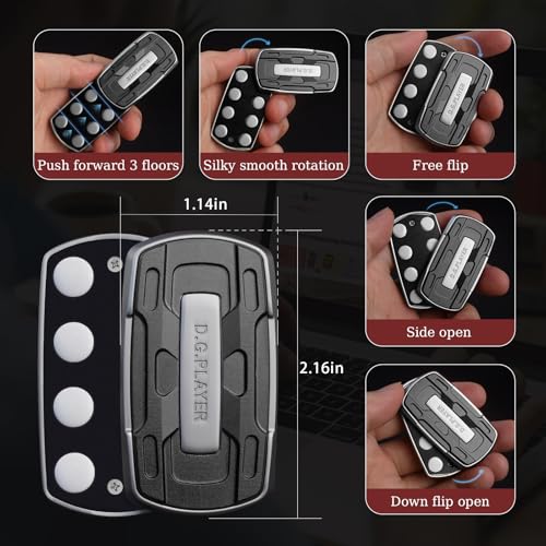 D.G.PLAYER Fidget Toys Adults Sound Silent Handheld Cool Fidget Slider Metal Sensory Toys for Adults Stress Relief Focused Anxiety Time Passing Travel Classroom Office Car Home Black - Image 5