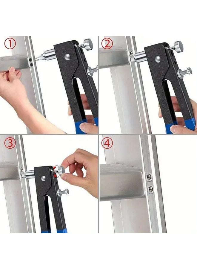 86 Pcs Rivet Nut Tool Kit Hand Riveter Set with M3 M4 M5 M6 M8 Threaded Rivet Nuts Mandrel - Image 5