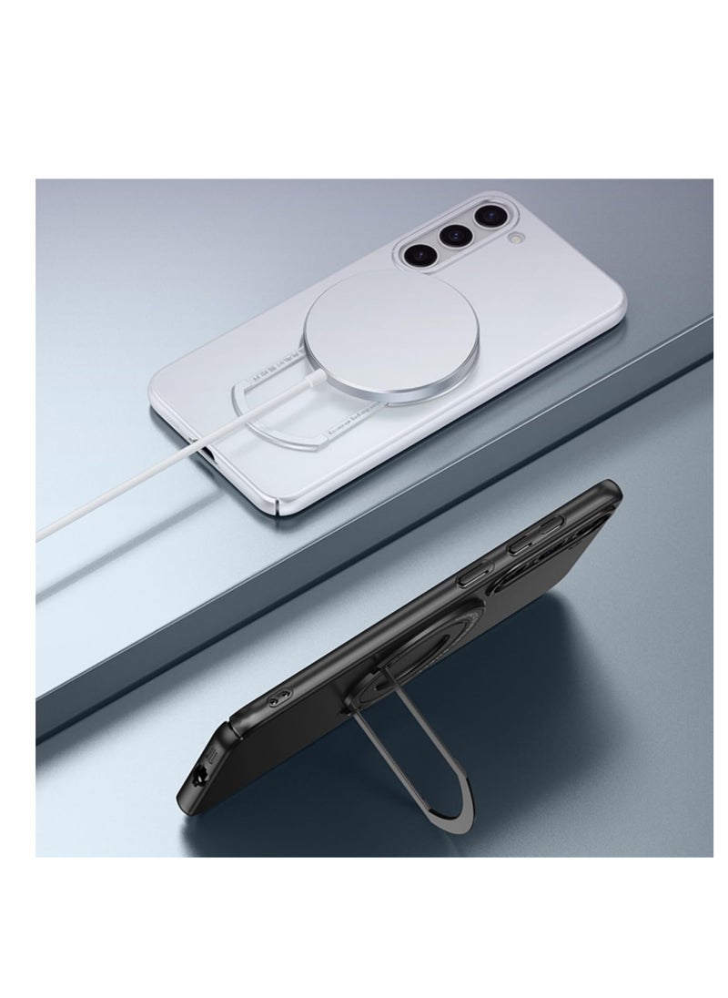 Aookay - Magnetic Case for Samsung Galaxy S24 Ultra with Stand, [Compatible with Magsafe] Hard PC Frosted Samsung S24 Ultra Case with Invisible Kickstand, Shockproof Cover for Galaxy S24 Ultra 5g 2024 (Blue) - Image 1