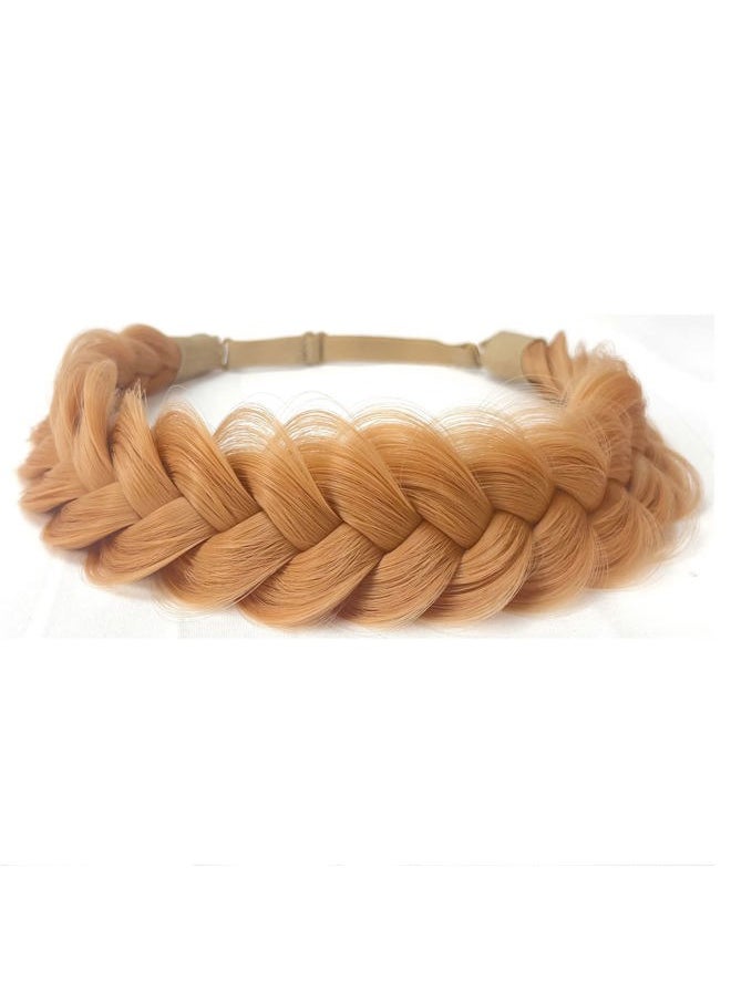 TOECWEGR - Synthetic Hair Braided Headband Classic Wide Strands Wedding Disorderly Fluffy Braids Wig Band Women Beauty Accessory - Image 1