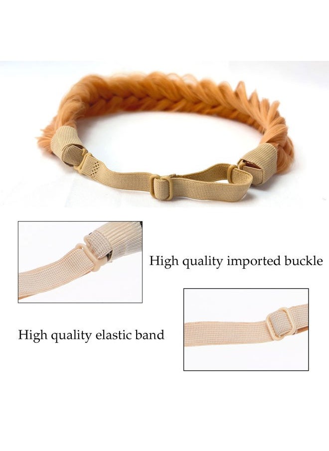 TOECWEGR - Synthetic Hair Braided Headband Classic Wide Strands Wedding Disorderly Fluffy Braids Wig Band Women Beauty Accessory - Image 1