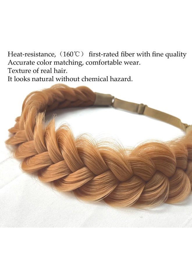 TOECWEGR - Synthetic Hair Braided Headband Classic Wide Strands Wedding Disorderly Fluffy Braids Wig Band Women Beauty Accessory - Image 1