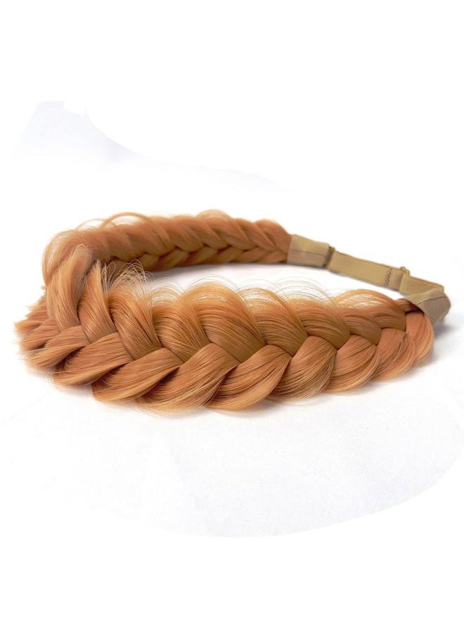 TOECWEGR - Synthetic Hair Braided Headband Classic Wide Strands Wedding Disorderly Fluffy Braids Wig Band Women Beauty Accessory - Image 1