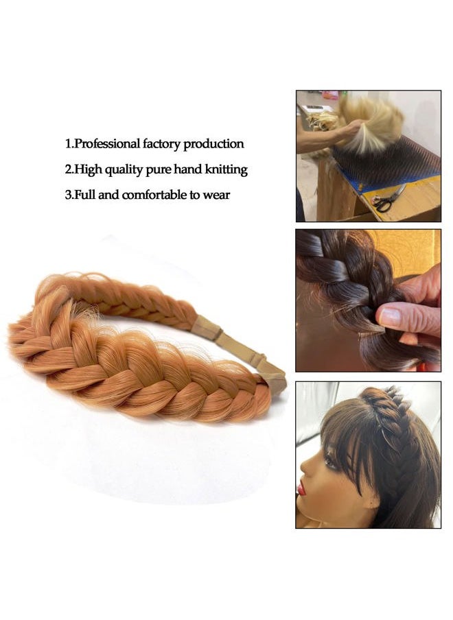 TOECWEGR - Synthetic Hair Braided Headband Classic Wide Strands Wedding Disorderly Fluffy Braids Wig Band Women Beauty Accessory - Image 1