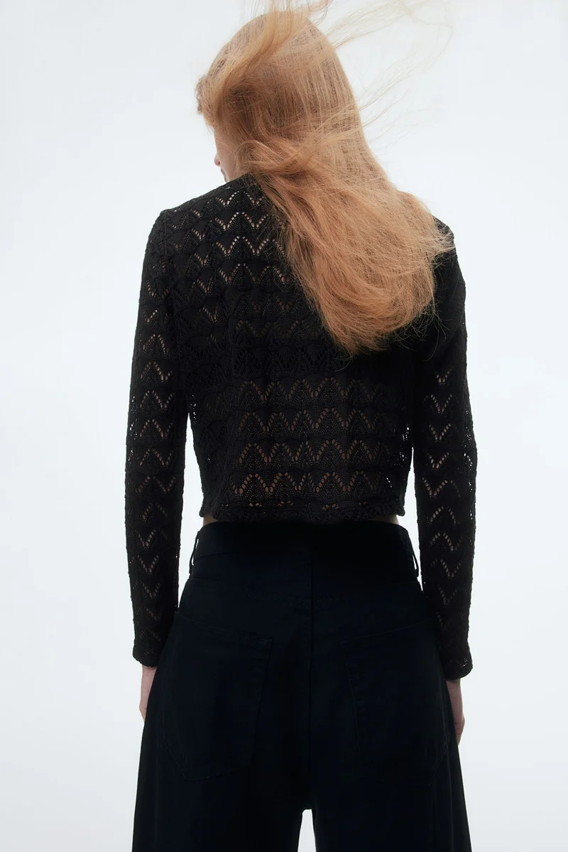 اتش اند ام Pointelle-knit cardigan