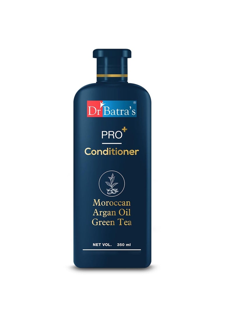 Dr Batra's PRO Conditioner Each Enriched with Moroccan Argan Oil Green Tea Vitamin B For Healthy Soft Hair Damage Repair Paraben free 350 ml - Image 1