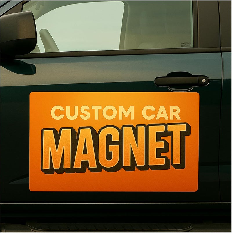 VIBE INK Custom Car Magnets for Business Personalized Vehicle Magnetic Signs for Cars Trucks Vans with Your Full-Color Image & Text - Image 1