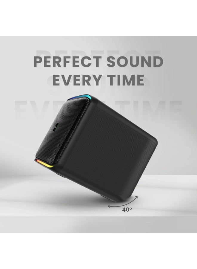 HiFuture Event Horizon Wireless Bluetooth Speaker, 100W Powerful Output, Deep Bass & Clear Sound, Party & Outdoor Speaker – Black - Image 4