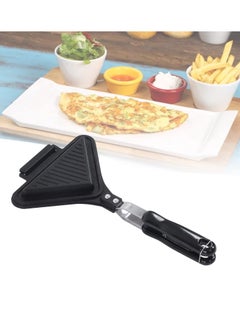 KASTWAVE Double Sided Frying Pan, Triangle Shape Sandwich Pan,Grilled Cheese Maker Nonstick Sandwich Maker Flip Grill Pan For Breakfast Toast Panini Waffle, Aluminum Alloy Cookware  - Image 1