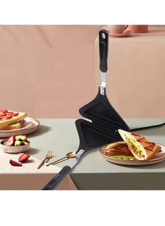 KASTWAVE Double Sided Frying Pan, Triangle Shape Sandwich Pan,Grilled Cheese Maker Nonstick Sandwich Maker Flip Grill Pan For Breakfast Toast Panini Waffle, Aluminum Alloy Cookware  - Image 4