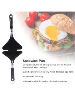 KASTWAVE Double Sided Frying Pan, Triangle Shape Sandwich Pan,Grilled Cheese Maker Nonstick Sandwich Maker Flip Grill Pan For Breakfast Toast Panini Waffle, Aluminum Alloy Cookware  - Image 3