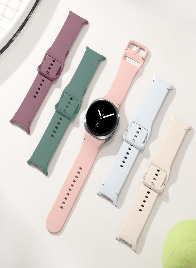 DaQin 8 Pack Sport Bands Compatible for Samsung Galaxy Watch 8 Band 40mm 44mm/Galaxy Watch 8 Classic 46mm, No Gap Soft Silicone Waterproof Strap Replacement for Women Men, M/L - Image 3