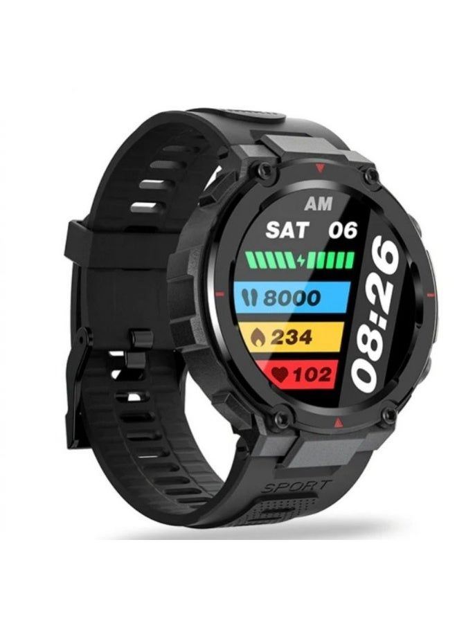 أولون ساعة Aolon Navi R الذكية المزودة بنظام تحديد المواقع العالمي (GPS) وشاشة عالية الدقة مقاس 1.32 بوصة، مزودة بنظام تحديد المواقع العالمي (GPS) مدمج، وجهاز مراقبة معدل ضربات القلب ومستوى الأكسجين في الدم، وبطارية تدوم 15 يومًا، وساعة رياضية مقاومة للماء بمعيار IP68 متوافقة مع نظامي Android وiOS. - Image 1