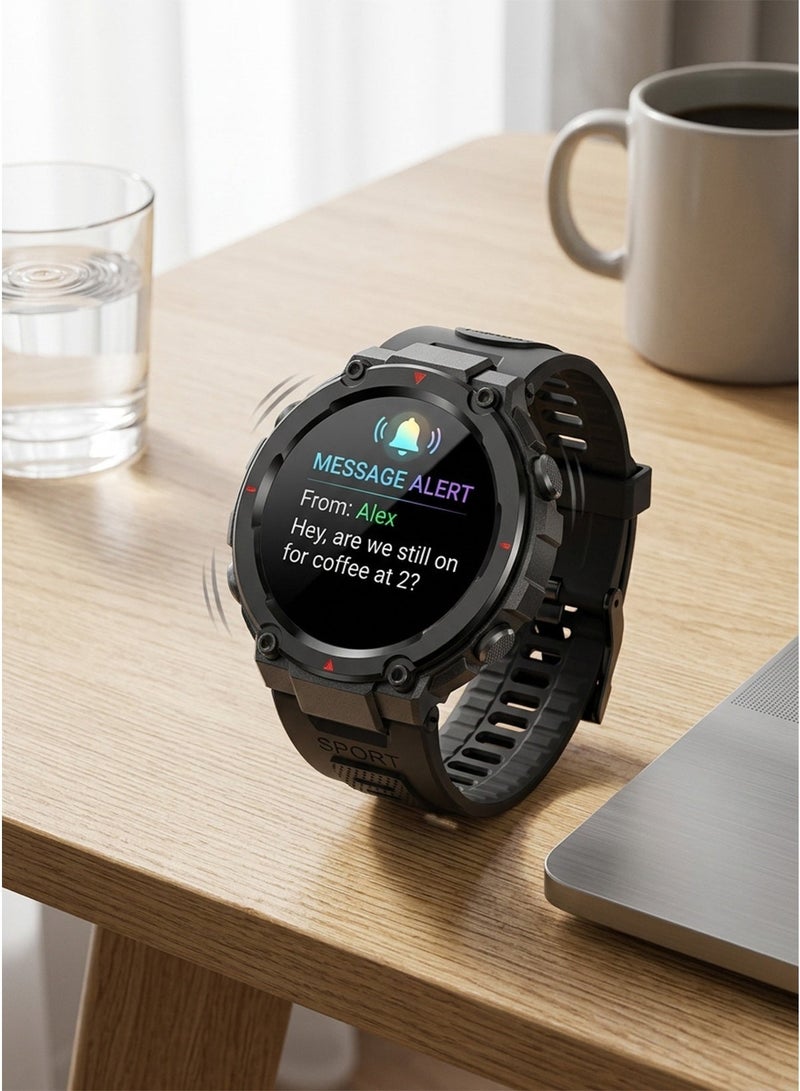 Aolon Navi R GPS Smartwatch with 1.32" HD Display – Built-in GPS, Heart Rate & Blood Oxygen Monitor, 15-Day Battery, IP68 Waterproof Fitness Watch for Android & iOS - Image 2