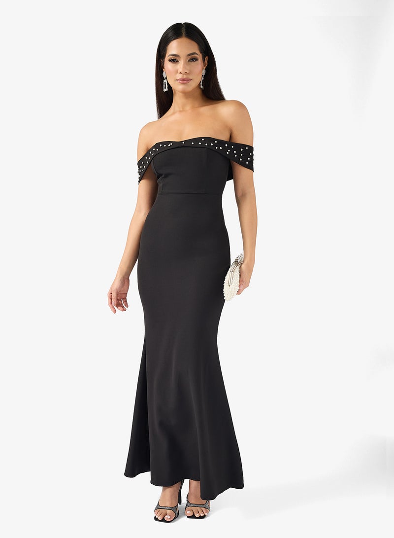 ايلا ليمتد اديشن فستان مزين بكتف مكشوف - Image 1