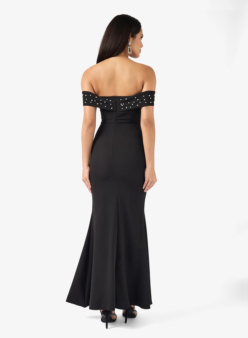 ايلا ليمتد اديشن فستان مزين بكتف مكشوف - Image 2