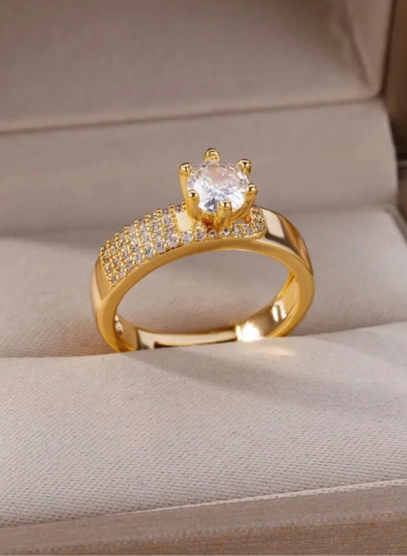 GOLDMAX 21k Gold Plated Ring For Women One Size - Image 1