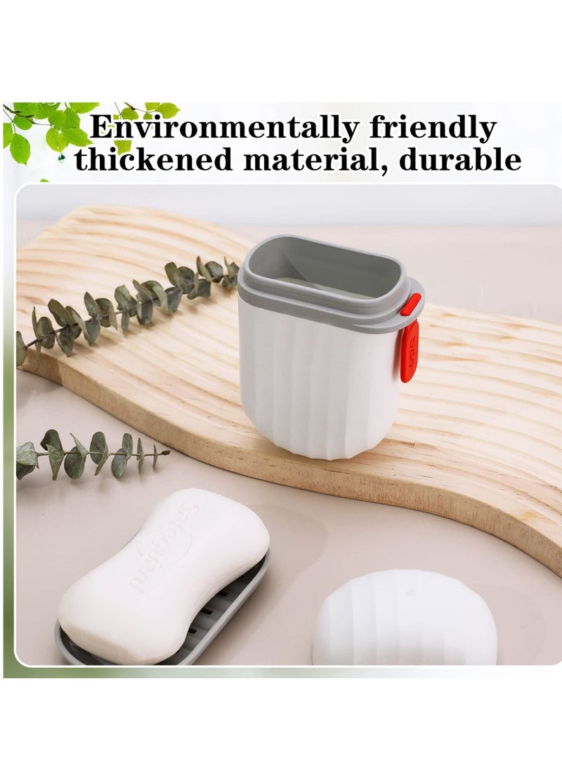 Travel Soap Dishes, 2 Pcs with Lid Cases Box, Waterproof and Leakproof for Bathroom Camp Gym Shower School - Image 4