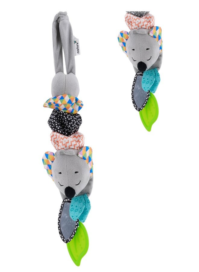 Nuluv Musical Koala Baby Stroller Toy, Soft Plush Sensory Jitter Toy with Music, Teether & Crinkle Ears, Calming Bedtime Companion, Soothing Sound & Vibration, for Babies Aged 3+ Months - Image 1