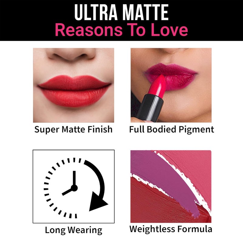 Nykaa أحمر شفاه نايكا ألترا مات بلمسة مات مدهو - Image 5