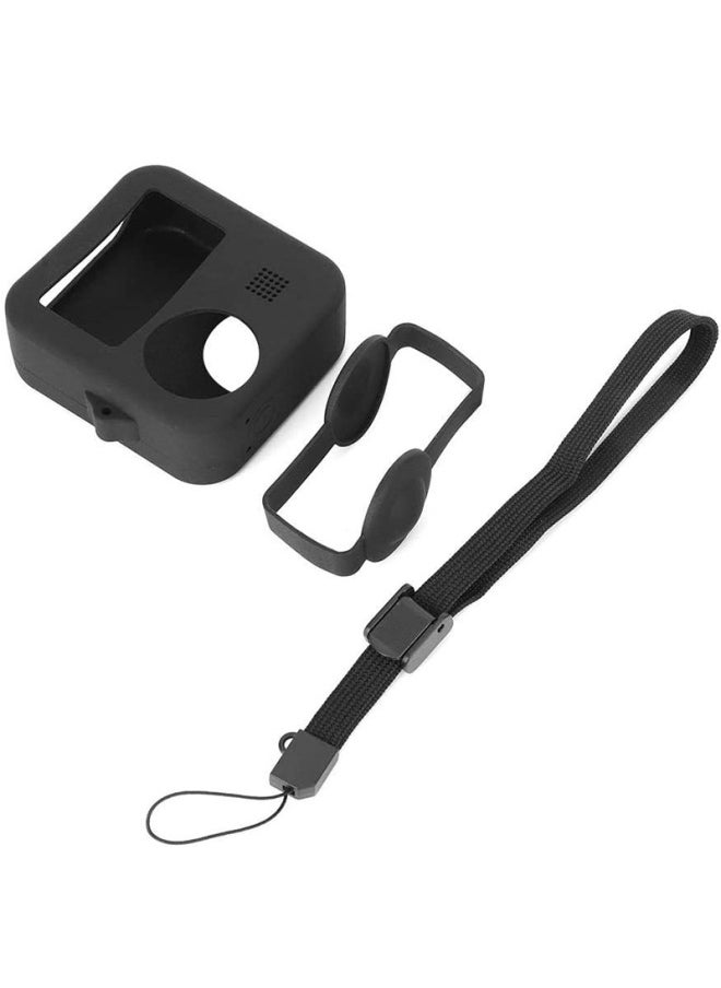 Silicone Protective Cover GoPro MAX 360-degree Panoramic Sports Camera Accessories Anti-drop Lens Cover Protective Shell-Color:Black - Image 1