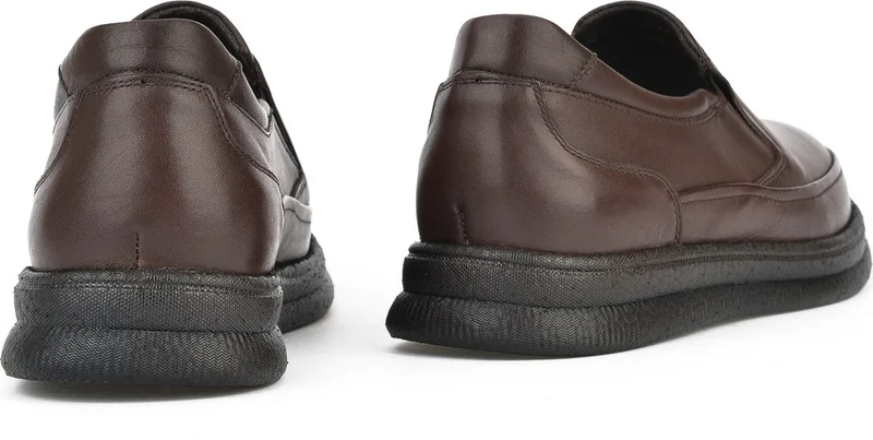 زيا , Men's Leather Comfort Shoes 14310ZCL03 Brown
