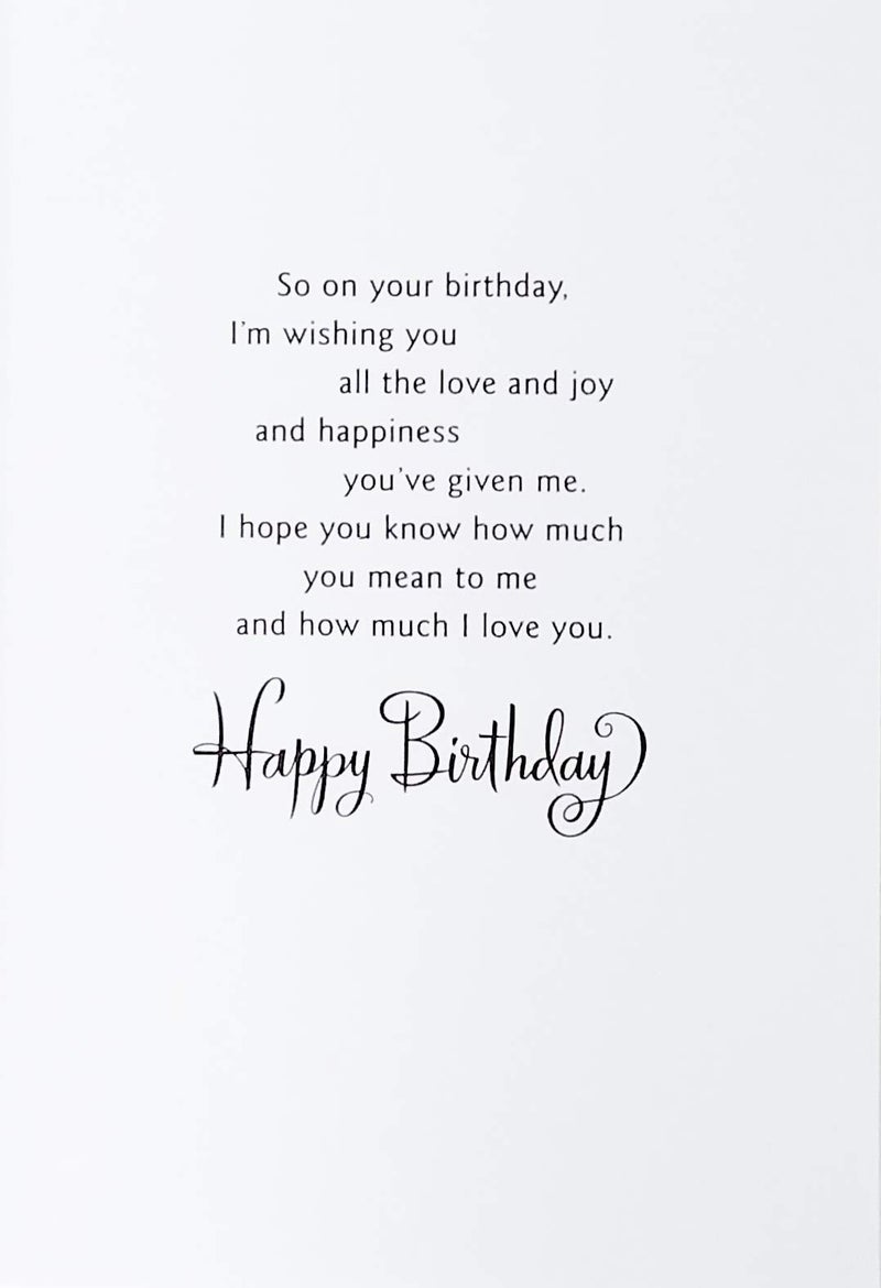 Greeting Card For My Wonderful Sister Happy Birthday with Butterflies and Purple Flowers - I Hope You Know How Much You Mean To Me and How Much I Love You - Image 2