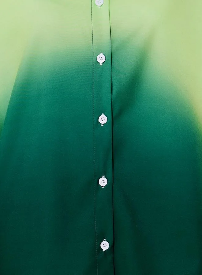تايك تو Ombre Print Long Sleeve Shirt and Pants Co-Ords