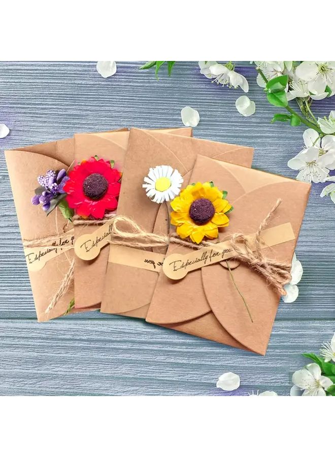 Vintage Kraft Paper Mini Envelopes and Blank Cards Set 20pcs Each for Wedding Invitations - Image 1