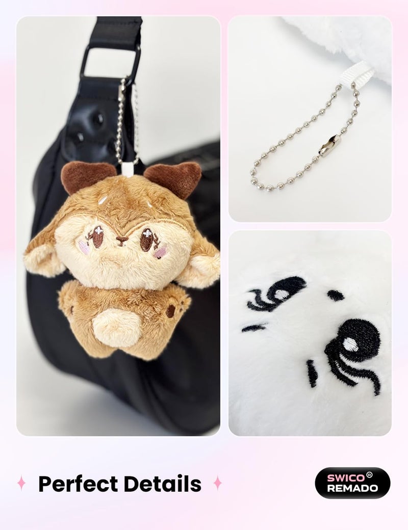 Swico Remado Cute Cartoon Animal Keychains Car Key Handbag Wallet Tote Bag Pendant for Women - Image 4