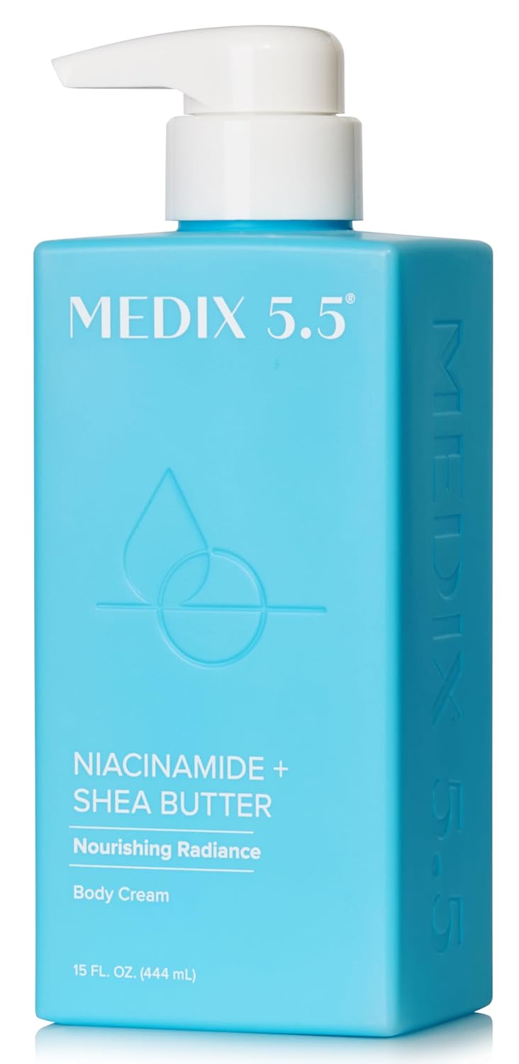 Medix 5.5 MEDIX Fragrance Free Niacinamide Face Moisturizer  Shea Butter Cream For Face  Body Lotion  Anti Aging Skin Care Firming Cream For Wrinkles Dark Spots Large Pores 15 Fl Oz