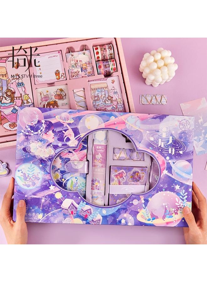 Bluejw Light-picking Hand Account Book Gift Box Star Sea Series Student Birthday Gift Suit Children's Day Holiday Hand Account Gift Box - Image 2