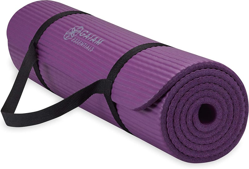Gaiam حصيرة يوغا سميكة من جايام إيسينشالز مع حزام حمل سهل - Image 1