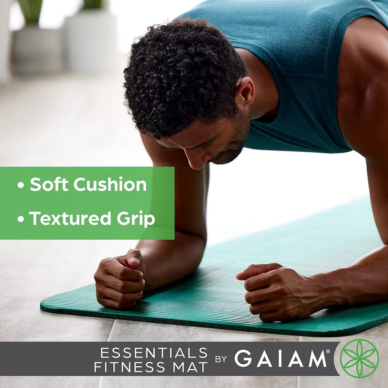 Gaiam حصيرة يوغا سميكة من جايام إيسينشالز مع حزام حمل سهل - Image 5