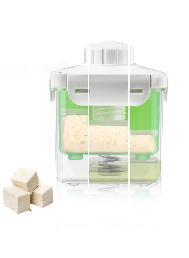 HASTHIP® Tofu Press Tofu Maker Tofu Shaper Drainer Food-Grade Fresh Tofu Mold Stainless Steel Spring-Loaded Tofu Press for Homemade Tofu Salad, Vegan Diet, 15.5x13.5x13.5cm - Image 1