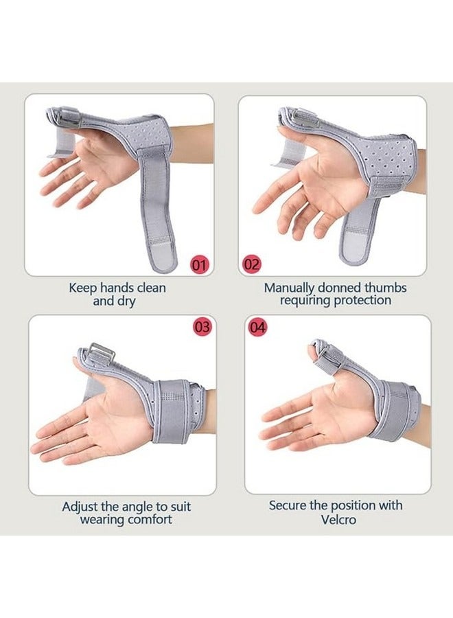 Beauenty Thumb Support Splint for Arthritis, Tendonitis, Night Support, Comfortable Thumb Compression Band, Thumb Sprain, Thumb Strain, Fracture Forefoot Support - Image 4