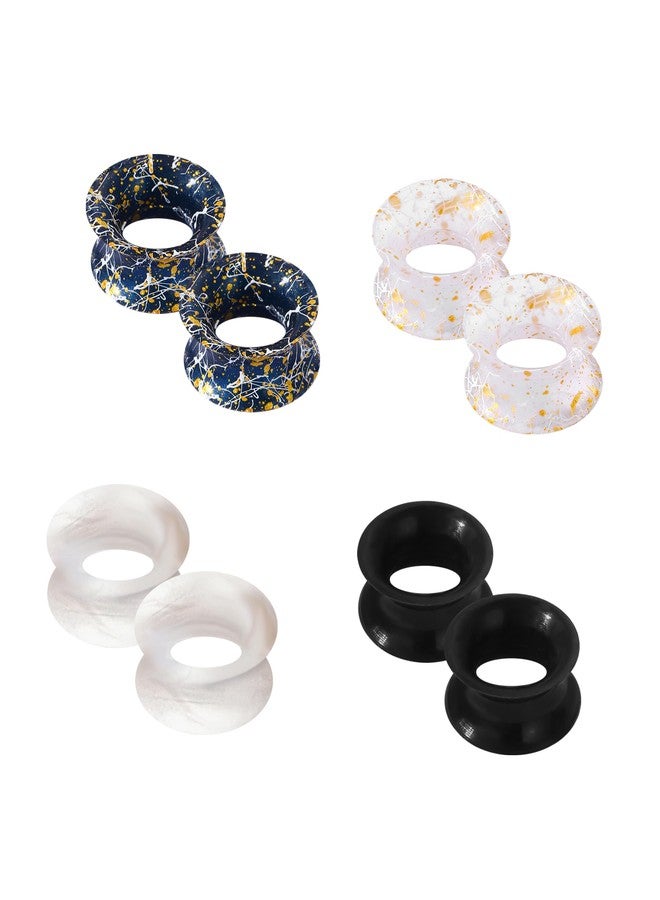 COCHARM 8PCS Silicone Ear Gauges 7/16" (11mm) Unisex Soft Plugs, White, Modern Style, Fashion Jewelry - Image 1