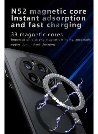 حافظة مغناطيسية متوافقة مع Honor Magic 7 Pro، غلاف خلفي غير لامع مزود بوسادة هوائية مقاومة للصدمات، غلاف واقي من PC+TPU يدعم الشحن اللاسلكي - view 5
